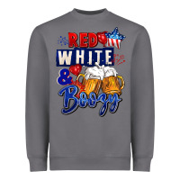 Storm Red white and boozy 4th of july Heavyweight Sweatshirt - CowGirlArtShop