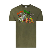 Vintage Olive spooky sourus Vintage Tee - CowhideDigitalArt