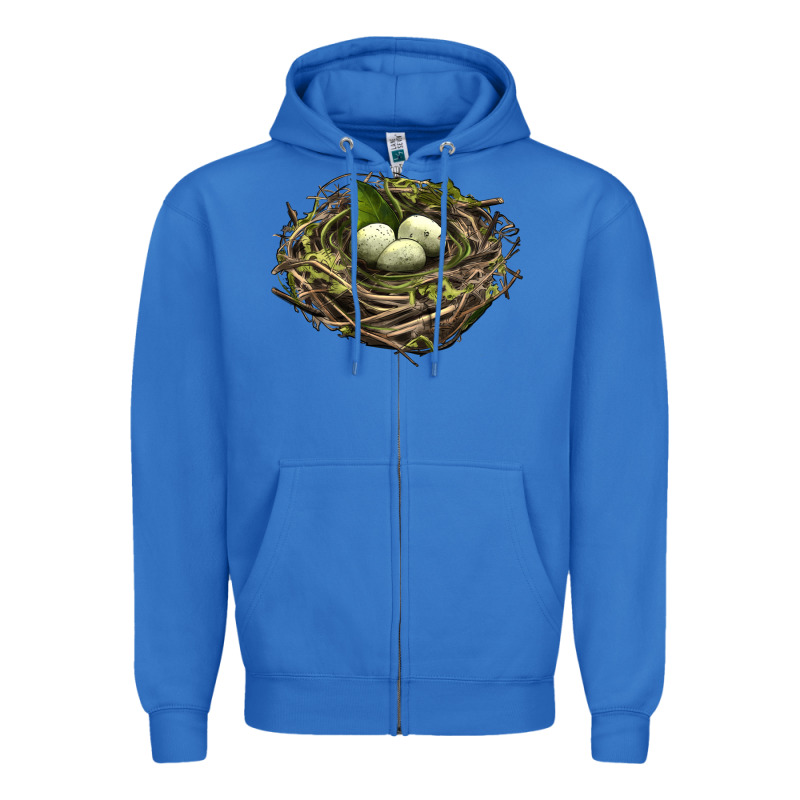 Bird Nest With Eggs Zipper Hoodie by LillyAllenDesigns | Teevron