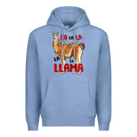 Colony Blue christmas llama Premium Hoodie - LillyAllenDesigns