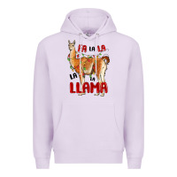 Lilac christmas llama Premium Hoodie - LillyAllenDesigns
