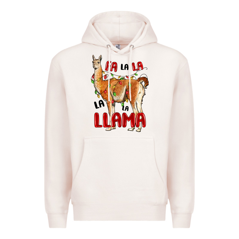 Christmas Llama Premium Hoodie by LillyAllenDesigns | Teevron