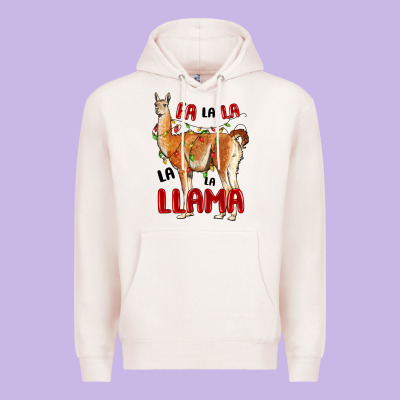 Christmas Llama Premium Hoodie Designed By Lillyallendesigns