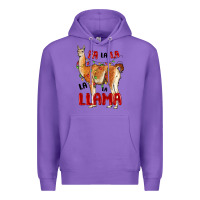 Purple christmas llama Premium Hoodie - LillyAllenDesigns