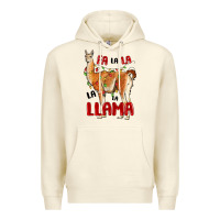 Sandshell christmas llama Premium Hoodie - LillyAllenDesigns