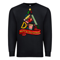 Black teacher tools christmas tree Premium Sweatshirt - MaliasSmallBusiness
