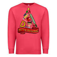 Cardinal teacher tools christmas tree Premium Sweatshirt - MaliasSmallBusiness