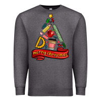 Charcoal Heather teacher tools christmas tree Premium Sweatshirt - MaliasSmallBusiness