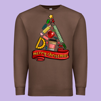 Teacher Tools Christmas Tree Premium Sweatshirt Designed By Maliassmallbusiness