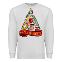 Dove Grey teacher tools christmas tree Premium Sweatshirt - MaliasSmallBusiness