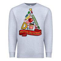 Heather Grey teacher tools christmas tree Premium Sweatshirt - MaliasSmallBusiness