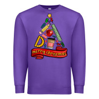 Purple teacher tools christmas tree Premium Sweatshirt - MaliasSmallBusiness
