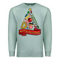 Seafoam teacher tools christmas tree Premium Sweatshirt - MaliasSmallBusiness