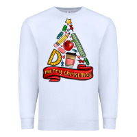 White teacher tools christmas tree Premium Sweatshirt - MaliasSmallBusiness