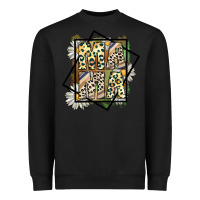 Black mama leopard Heavyweight Sweatshirt - CowhideDigitalArt