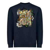 Navy mama leopard Heavyweight Sweatshirt - CowhideDigitalArt