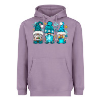 Lavender winter gnomies Heavyweight Hoodie - NancyCooperArtShop