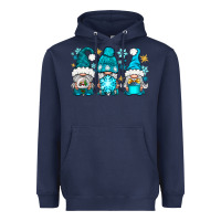 Navy winter gnomies Heavyweight Hoodie - NancyCooperArtShop