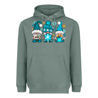 Sage winter gnomies Heavyweight Hoodie - NancyCooperArtShop