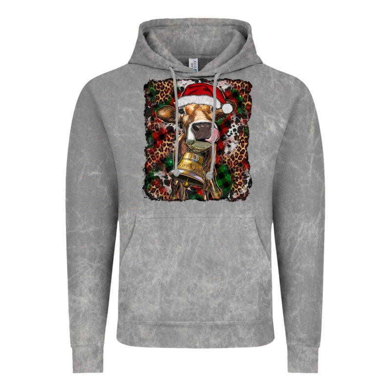 Christmas Heifer With Leoard And Cowhide Vintage Hoodie by RanaPortraitStore | Teevron