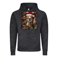 Vintage Black christmas heifer with leoard and cowhide Vintage Hoodie - RanaPortraitStore