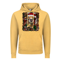 Vintage Mustard christmas heifer with leoard and cowhide Vintage Hoodie - RanaPortraitStore