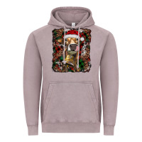 Vintage Zinc christmas heifer with leoard and cowhide Vintage Hoodie - RanaPortraitStore