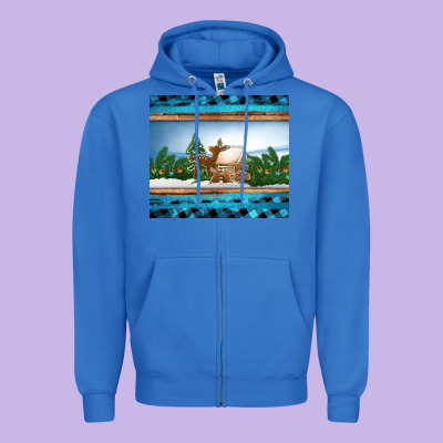 Christmas Cookie Jar Zipper Hoodie Designed By Jasminsmagicworld