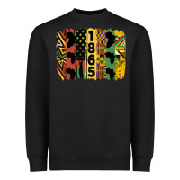 Black juneteenth 1865 brush stroke Heavyweight Sweatshirt - HRA Design Shop
