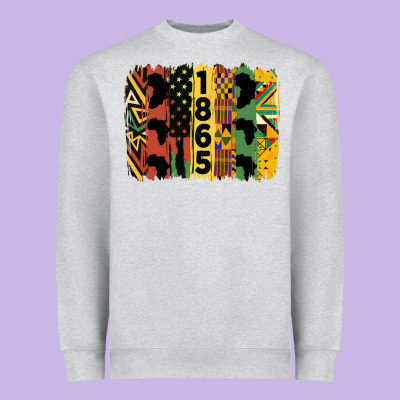 Juneteenth 1865 Brush Stroke Heavyweight Sweatshirt Designed By Hra Design Shop