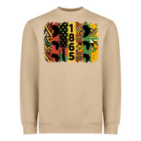 Mushroom juneteenth 1865 brush stroke Heavyweight Sweatshirt - HRA Design Shop