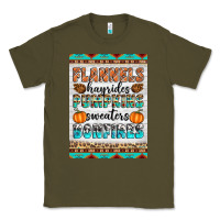 Army Green Flannels Hayrides Pumpkins Sweaters Bonfires Classic Tee - Artiststas