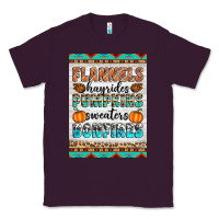 Plum Flannels Hayrides Pumpkins Sweaters Bonfires Classic Tee - Artiststas
