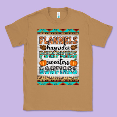 Flannels Hayrides Pumpkins Sweaters Bonfires Classic Tee Designed By Artiststas