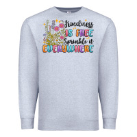 Heather Grey kindness is free sprinkle it everywhere Premium Sweatshirt - MaliasSmallBusiness