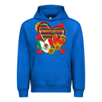 Cobalt Mexican Hearts Urban Hoodie - texasbilliewilder