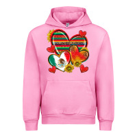 Fuchsia Pink Mexican Hearts Urban Hoodie - texasbilliewilder