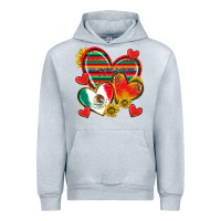 Heather Grey Mexican Hearts Urban Hoodie - texasbilliewilder