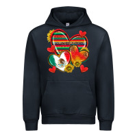 Navy Mexican Hearts Urban Hoodie - texasbilliewilder