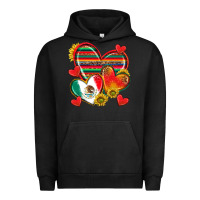 Pigment Black Mexican Hearts Urban Hoodie - texasbilliewilder