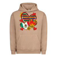 Pigment Burro Mexican Hearts Urban Hoodie - texasbilliewilder