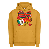 Pigment Peanut Butter Mexican Hearts Urban Hoodie - texasbilliewilder