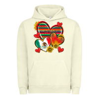 Pigment Pistachio Mexican Hearts Urban Hoodie - texasbilliewilder