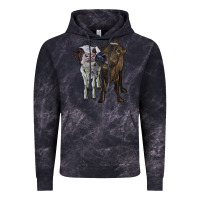 Cloud Black two heifer cows Vintage Hoodie - RanaPortraitStore
