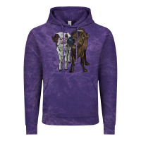 Cloud Purple two heifer cows Vintage Hoodie - RanaPortraitStore