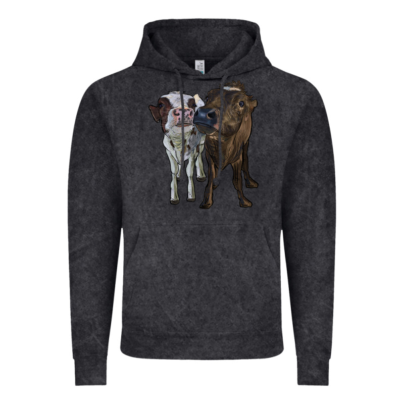 Two Heifer Cows Vintage Hoodie by RanaPortraitStore | Teevron