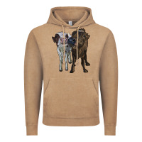 Vintage Coffee two heifer cows Vintage Hoodie - RanaPortraitStore