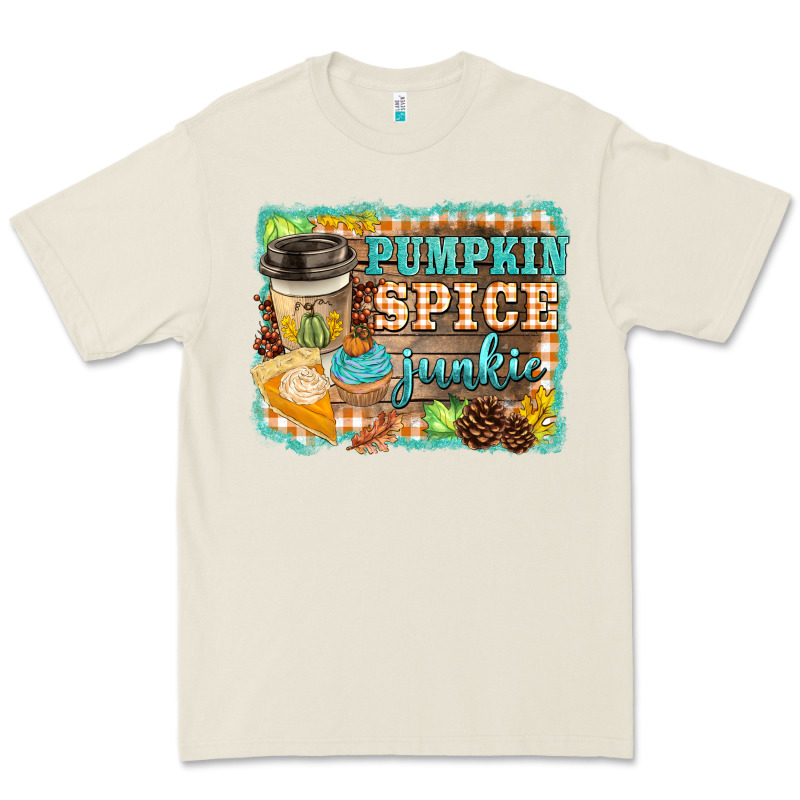 Pumpkin Spice Junkie Premium Tee by BarkalooDesign | Teevron