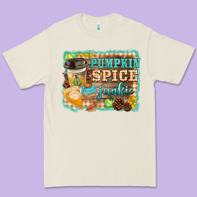 Pumpkin Spice Junkie Premium Tee Designed By Barkaloodesign