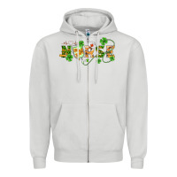 Dove Grey st patricks day nurse Zipper Hoodie - BarkalooDesign